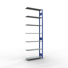 Laden Sie das Bild in den Galerie-Viewer, Schulte Lagertechnik Stecksystem Anbauregal MULTIplus85 mit Längenriegel - Metall - RAL 5010 Enzianblau/Verzinkt