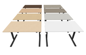 Narbutas Easy Sitz-Steh Schreibtisch - Spanplatte - Holzdekor grau mit Struktur
