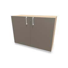 Laden Sie das Bild in den Galerie-Viewer, Narbutas Choice Flügeltürschrank - Spanplatte Eschendekor sandbeige mit Struktur