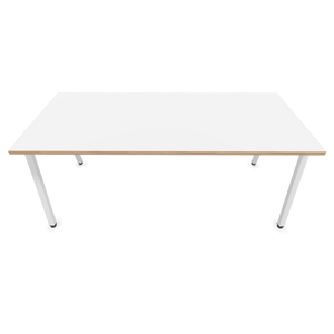 Narbutas Nova A Schreibtisch - Spanplatte Weiss / Holz