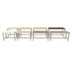 Narbutas Nova Wood Hochtisch - Spanplatte Walnussdekor dunkel mit Struktur