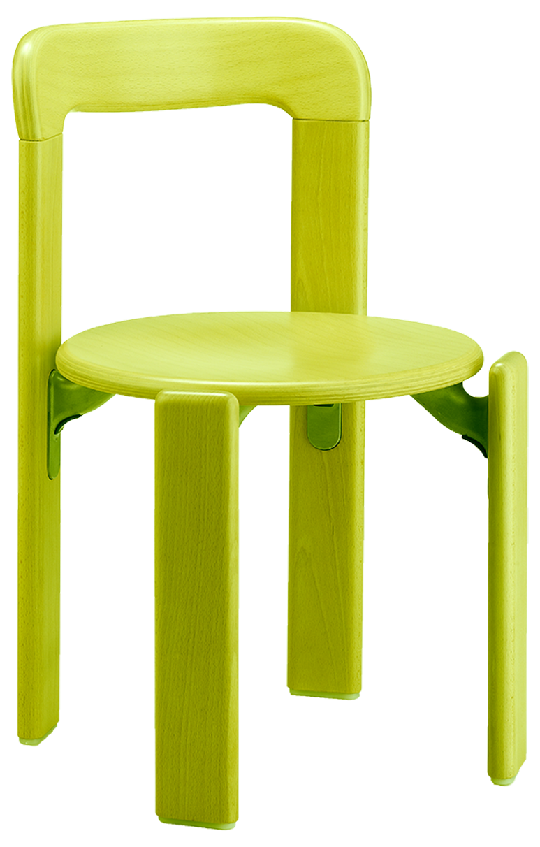 Dietiker Rey Junior Kinderstuhl - Holz verleimt und geformt - SA 3 Soft Acid grün/gelb