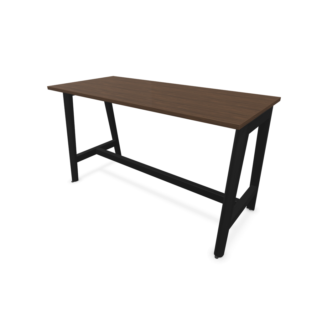 Narbutas Nova Wood Hochtisch - Spanplatte Walnussdekor dunkel mit Struktur