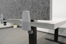 Laden Sie das Bild in den Galerie-Viewer, MC MC MyWall Akustiktrennwand mit Tischhalterung - 775x500mm - Kunststoff - Grau gemustert