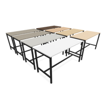 Laden Sie das Bild in den Galerie-Viewer, Narbutas Nova Hochtisch - Spanplatte Eschendekor sandbeige mit Struktur