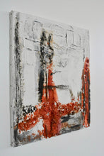 Laden Sie das Bild in den Galerie-Viewer, Imitation: Orange - Schwarz Abstrakt Nr. 2 - Leinwand auf Holzrahmen - Diverse
