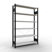 Laden Sie das Bild in den Galerie-Viewer, Schulte Lagertechnik Stecksystem Grundregal MULTIplus85 - Metall - Schwarz/Lichtgrau