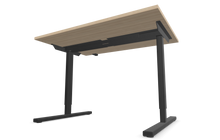 Laden Sie das Bild in den Galerie-Viewer, Narbutas Easy Sitz-Steh Schreibtisch - Spanplatte - Eschendekor sandbeige mit Struktur