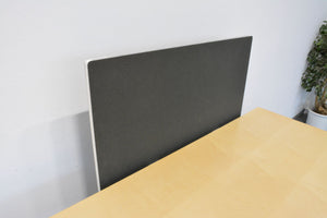 Lista Office Trennwand mit Tischhalterung 950x720mm - Spanplatte mit Stoffbezug - Anthrazit