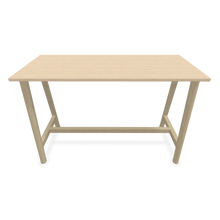 Laden Sie das Bild in den Galerie-Viewer, Narbutas Nova Wood Hochtisch - Spanplatte Eschendekor sandbeige mit Struktur