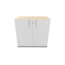 Laden Sie das Bild in den Galerie-Viewer, Narbutas Choice Flügeltürschrank - Spanplatte Eschendekor sandbeige mit Struktur