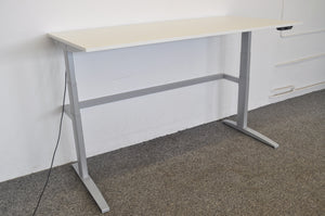 MC OFFICE SHOP MC Stand Sitz-Steh Schreibtisch elektrisch höhenverstellbar von 680-1350mm - 1800x900mm - Holz - Kristallweiss