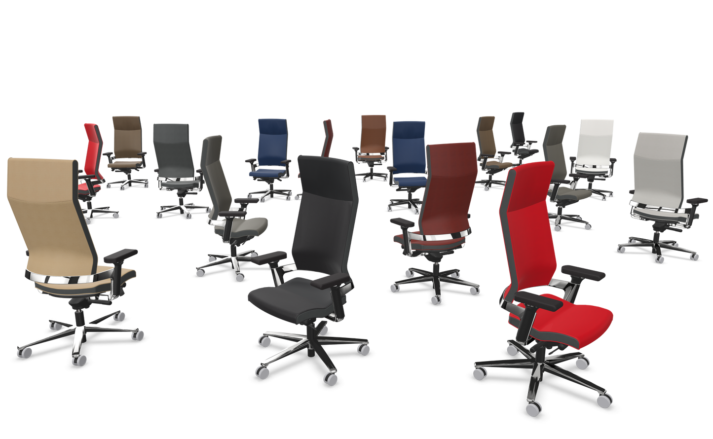 Züco Lacinta Comfort Bürodrehstuhl - Leder - Leder Premium Fango