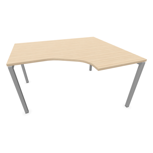 Narbutas Nova U Eckschreibtisch - Spanplatte Eschendekor sandbeige mit Struktur