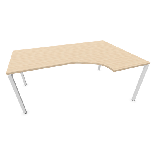 Narbutas Nova U Eckschreibtisch - Spanplatte Eschendekor sandbeige mit Struktur