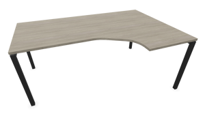 Narbutas Nova U Eckschreibtisch - Spanplatte - Holzdekor grau mit Struktur