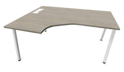 Narbutas Nova A Eckschreibtisch - Spanplatte - Holzdekor grau mit Struktur
