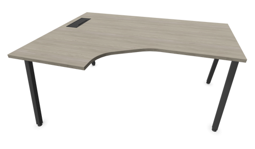 Narbutas Nova A Eckschreibtisch - Spanplatte - Holzdekor grau mit Struktur