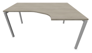 Narbutas Nova U Eckschreibtisch - Spanplatte - Holzdekor grau mit Struktur