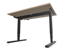 Laden Sie das Bild in den Galerie-Viewer, Narbutas Easy High Sitz-Steh Schreibtisch - Spanplatte - Eschendekor sandbeige mit Struktur