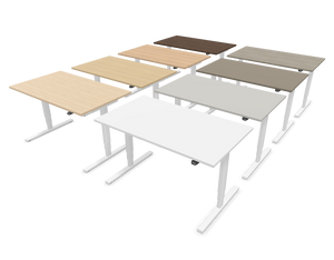 Narbutas Easy High Sitz-Steh Schreibtisch - Spanplatte - Bernsteineichendekor mit Struktur
