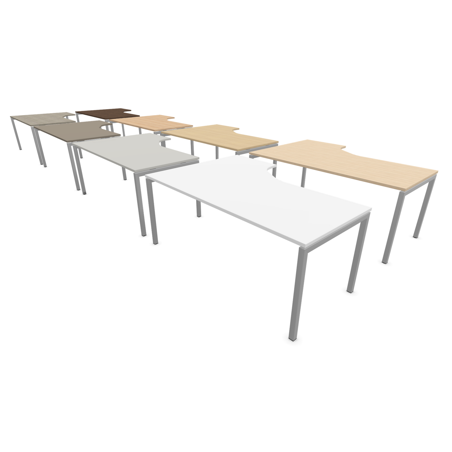 Narbutas Nova U Eckschreibtisch - Spanplatte Eschendekor sandbeige mit Struktur