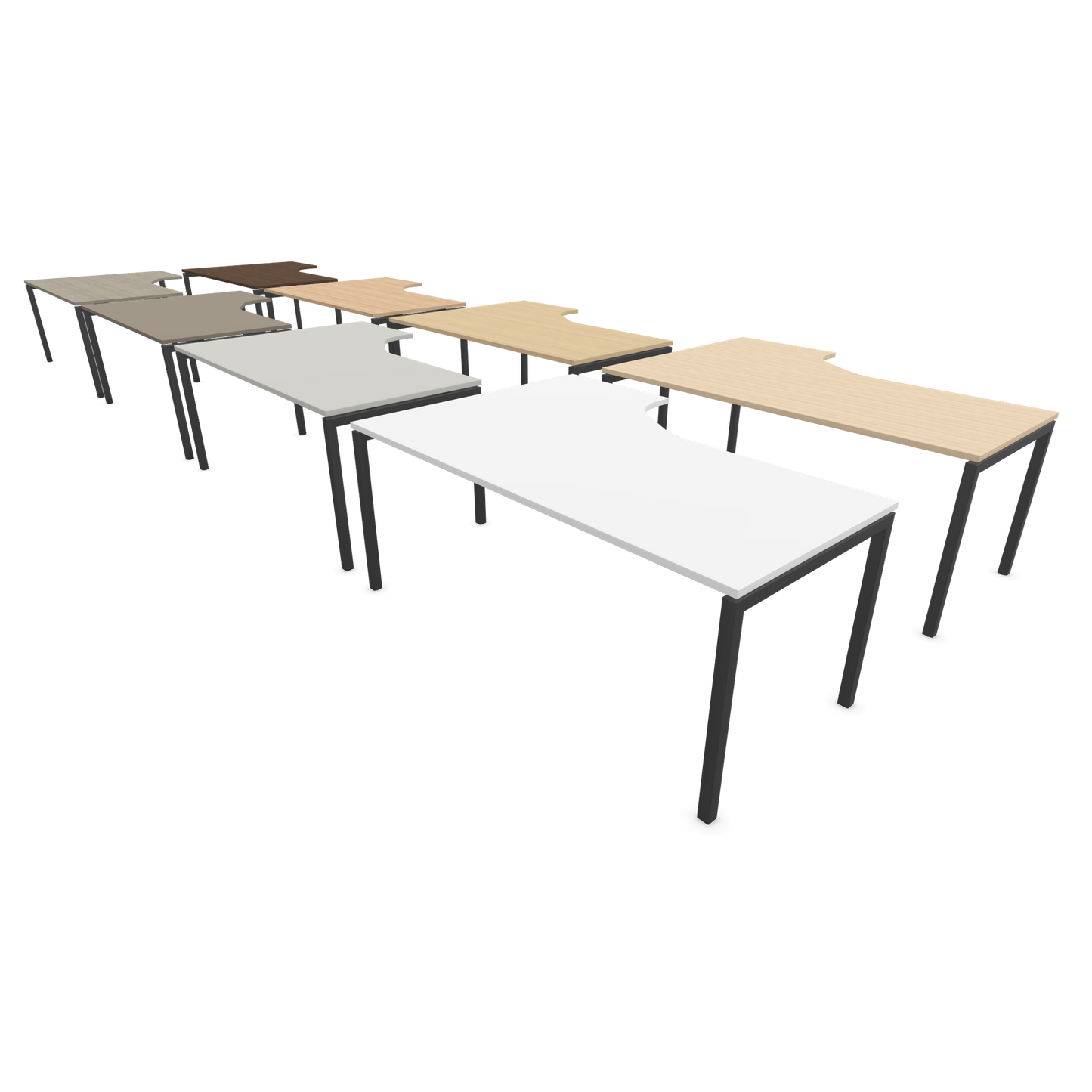 Narbutas Nova U Eckschreibtisch - Spanplatte Eschendekor sandbeige mit Struktur