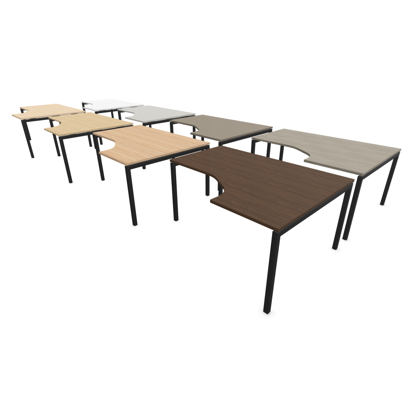 Narbutas Nova U Eckschreibtisch - Spanplatte Eschendekor sandbeige mit Struktur