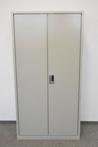Lista Office Flügeltür-Aktenschrank für 5 Ordner-Reihen 997mm breit - mit Schlüssel - Metall - Grau