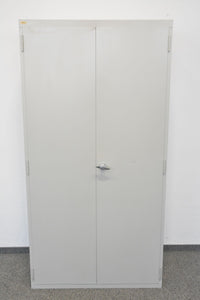 Lista Office Flügeltür-Aktenschrank für 5 Ordner-Reihen 1000mm breit - ohne Schlüssel - Metall - Grau