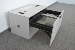 Steelcase Flexbox HR-Modul mit 1 Auszug 800mm breit - mit Schlüssel - Spanplatte Lichtgrau