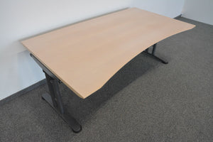 Ergodata System Desk Schreibtisch Coinus mechanisch höhenverstellbar von 685-785mm - 1800x1000mm - MDF - Ahorn Hell