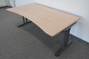Ergodata System Desk Schreibtisch Coinus mechanisch höhenverstellbar von 685-785mm - 1800x1000mm - MDF - Ahorn Hell