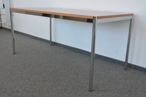 Ergodata Multi Desk Rondo Sitzungstisch fixe Höhe von 740mm - 1600x800mm - Spanplatte - Birnbaumdekor