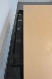 Elan Euroffice Schreibtisch Cosinus mechanisch höhenverstellbar von 680-800mm - 1800x900mm - MDF - Buche Hell lasiert