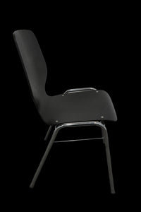 Embru Zentra Stapelstuhl ohne Verkettung - Holz verleimt und geformt - Schwarz gebeizt