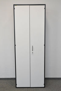 HAWORTH New City Flügeltür-Kombischrank für 6 Ordner-Reihen 800mm breit - mit Schlüssel - Holz - Anthrazit