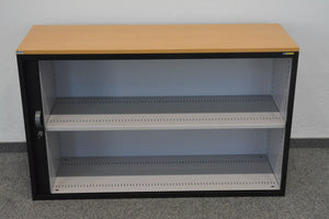 Lista Office Storage Lateralschrank für 2 Ordner-Reihen 1200mm breit - mit Schlüssel - Metall - Schwarz