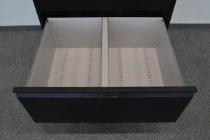 Lista Storage Hängeregisterschrank mit 4 Auszügen 800mm breit - 595mm tief - mit Schlüssel - Metall - Schwarz