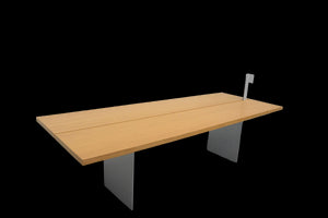 Zoom Tix Sitzungstisch von 745mm - 2700x990mm - Holz - Eiche
