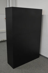 Lista Office Storage Kombi-Lateralschrank für 5 Ordner-Reihen 1200mm breit - ohne Schlüssel - Metall - Schwarz