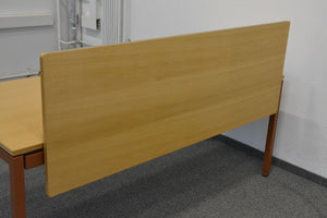 Lista Office Motion Trennwand mit Tischhalterung 1600mm breit - Spanplatte - Eiche