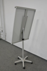 Rocada Easel Flipchart auf Rollen - Metall Weiss