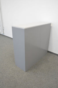 Lista Office Storage Lateralschrank 1200mm breit - ohne Schlüssel - Metall - RAL 9006 Weissaluminium