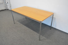 Laden Sie das Bild in den Galerie-Viewer, Ergodata Multi Desk Rondo Sitzungstisch fixe Höhe von 740mm - 1600x800mm - Holz - Birnbaumfurnier