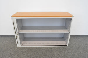 Lista Office Storage Lateralschrank für 2 Ordner-Reihen 1200mm breit - mit Schlüssel - Metall - Weiss