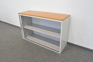 Lista Office Storage Lateralschrank für 2 Ordner-Reihen 1200mm breit - mit Schlüssel - Metall - Weiss