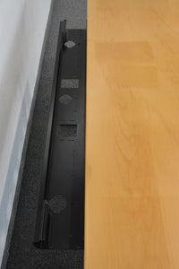 Elan Euroffice Schreibtisch Cosinus mechanisch höhenverstellbar von 680-800mm - 2000x1000mm - Holz - Buche