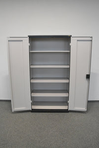 Lista Office Storage Flügeltür-Aktenschrank für 5 Ordner-Reihen 997mm breit - mit Schlüssel - Metall - Dunkelbraun