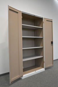 Lista Office Storage Flügeltür-Aktenschrank für 5 Ordner-Reihen 997mm breit - ohne Schlüssel - Metall - Weiss